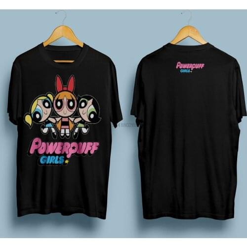 New Funny Powerpuff Black T-Shirt