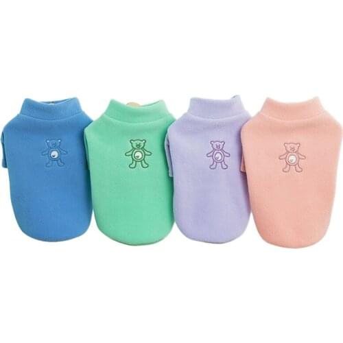 Cute Bear Pet Clothing For Autumn Winter Small Dog Clothes Warm Two-legged Fleece Puppy T-shirt Chihuahua Shirts Yorkies Costume