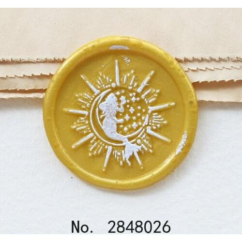Mermaid and the Sun Wax seal stamp,Party Wax Seal Stamp Kit invitation seal,gift envelope packing seal,Mermaid stamp