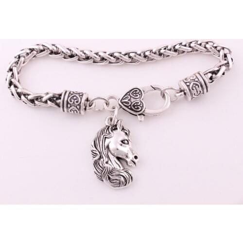 Custom Horse Silver Bracelet Jewelry