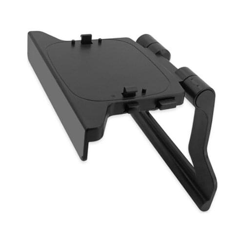 Durable Use Plastic Black Plastic TV Clip Clamp Mount Mounting Stand Holder Suitable for Microsoft Xbox 360 Kinect Sensor