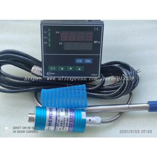 PT124-50MPa-M14x1.5+PS20 HENENG High Temperature Melt Pressure Sensor 2mV/V and Intelligent Digital Pressure Gauge