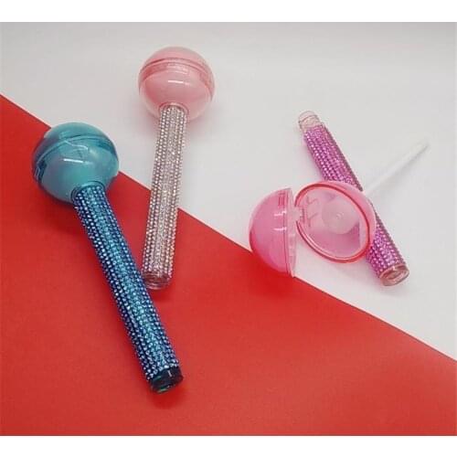 Creative Lollipop Shape Lip Gloss Tube Empty Lip Palm Container DIY Bottles Makeup Container With Brush Refillable Packaging
