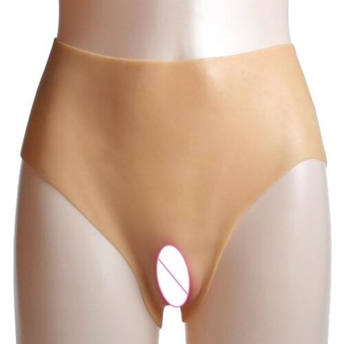 350g Realistic Vagina Panty Enhancer Buttock Transvestite Silicone Shaper Pants Bodysuit Men Underwear Men Open Waist 53-110cm