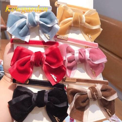 Kewgarden Big bowknot hairpin girl simple hairpin headwear 4 sets