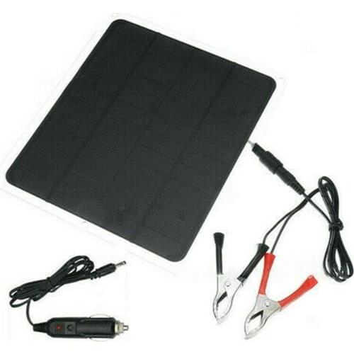 Outdoor 20W 12V Car Boat Yacht Solar Panel Trickle Battery Charger Power Supply Set With Alligator Clip For Various Devices