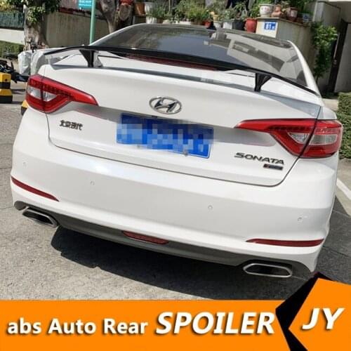 For HYUNDAI Sonata Spoiler 2010-2016 Sonata spoiler High Quality ABS Material Car Rear Wing Primer Color Rear Spoiler