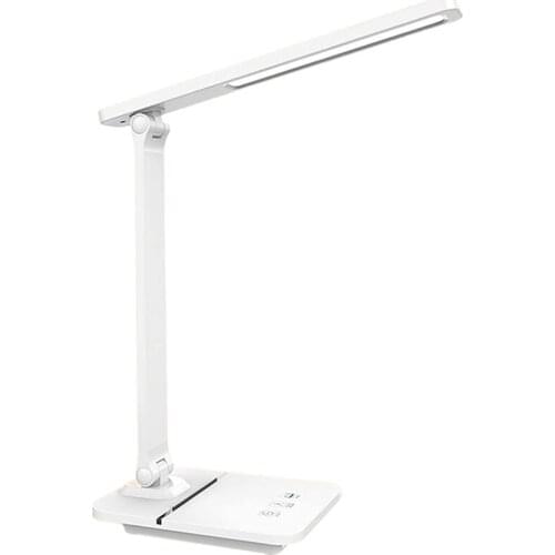 LED Desk Lamp, 14W Eye-Caring Table Lamp With Phone Stand, 3 Color Modes With 800 Lumens Stepless Dimming, Press Control