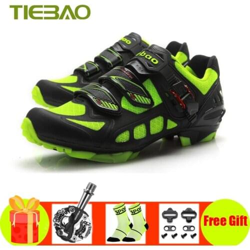 Tiebao Sapatilha Ciclismo Mtb Cycling Shoes Men women SPD bicycle Pedals Breathable Self-locking mountain bike cycling sneakers