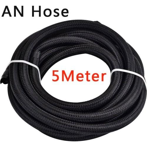 5M Universal Racing Oil Hose Line AN4 AN6 AN8 AN10 Nylon-Stainless Steel CPE Synthetic RubberFuel Pipe Oil Cooler Hose Oil Tube