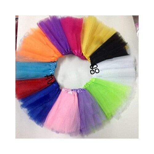 Women Girl Princess Ballet Tulle Tutu Skirt Wedding Prom Rockabilly Mini Hard gauze skirt Solid Knee Length Clotihng