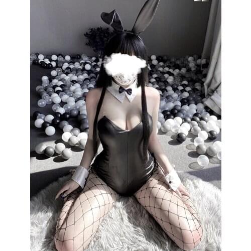 Sexy Cute Bunny Girl Faux Leather Material Rabbit Woman Set Good Quality Can Wear Out To Comic Show Kawaii Cosplay Bunny Costume