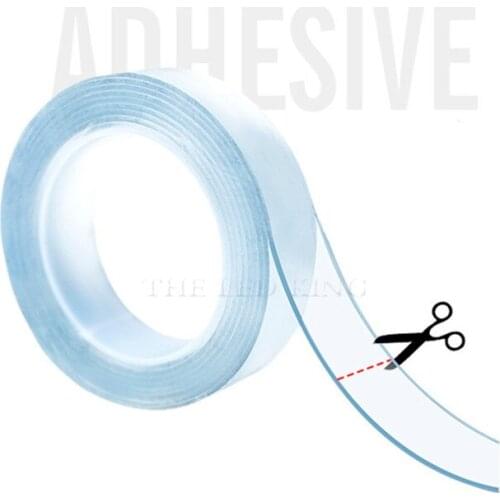 1/2/3/5M Nano Magic Tape Double Sided Tape Transparent No Trace Reusable Waterproof Adhesive Tape Glue Cleanable Home Gekkotape