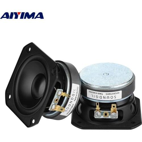 AIYIMA 2Pcs 3 Inch Midrange Bass Speaker Altavoz 4 Ohm 50W Long Stroke Audio Woofer DIY Home Theater Bookshelf LoudSpeaker