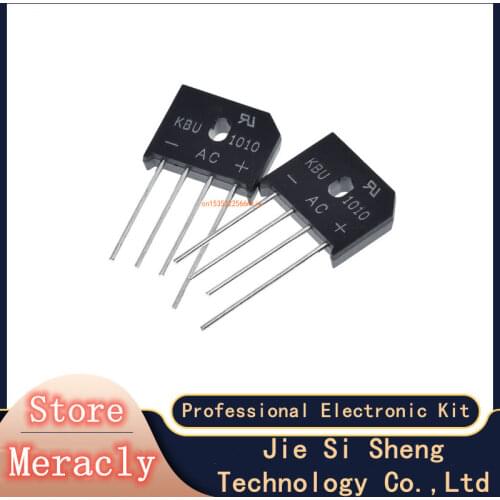5PCS/LOT KBU1010 KBU-1010 10A 1000V ZIP Diode Bridge Rectifier diode New