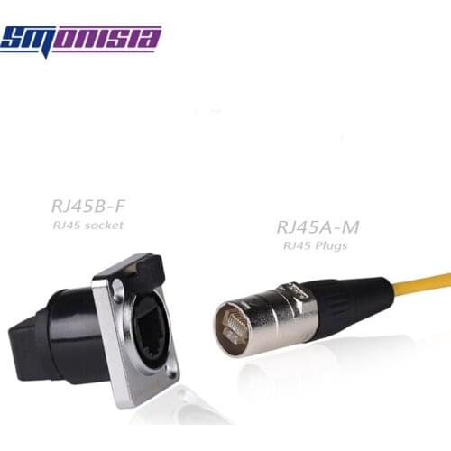 Smonisia 5pcs RJ45 LED Waterproof Connector Aviation Plug Display Screen Signal Jack Network Interface RJ45 Socket