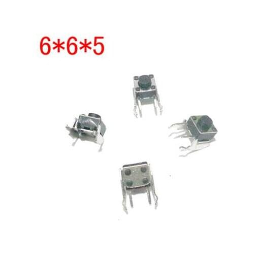 6*6*5 mm micro switch, with mounting bracket,light touch switch, 6*6*5 horizontal switch Hot wholesale free shipping