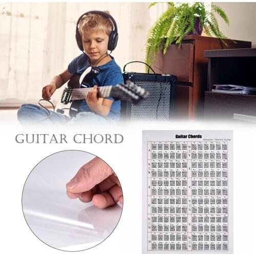 Acoustic / Electric Guitar Chord & Scale Chart Poster for Teaching Beginner for guitar accessories parts