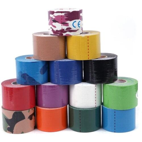 5CM a roll of Sport stape elastic bandage Knees shoulders pulled muscle Colorful Athletic Wrap Knee Elbow Protector