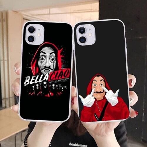 La Casa papel Money Heist House Paper Phone Case Transparent for iPhone 11 12 Mini Pro MAX