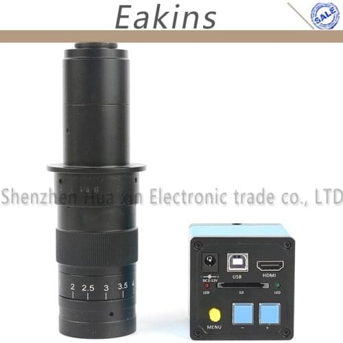 16MP HDMI USB Sony CMOS Sensor HD Digital Industrial Microscope CCD Camera+180X/300X C-MOUT Lens For Phone/PCB Repair