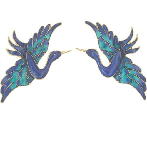 62x35mm Sewing Buttons Decorative Button For Clothing Metal Ring Strap Buckle Diy Leather Bird For Hair Craft Supplies