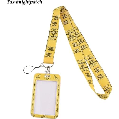 E2707 Cartoon Lanyard Keychain key Badge ID Mobile Phone Rope Cute Gifts Lanyard With Card Holder