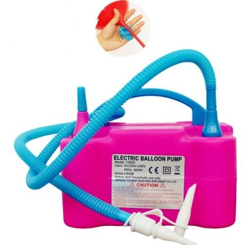Portable Dual Nozzle Electric Balloon Blower Pump Electric Balloons Inflator For Wedding Show Birthday Party Decoration Supplies