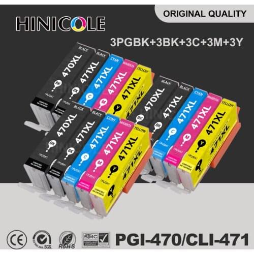 PGI-470 PGBK PGI470 CLI471 CLI-471 Ink Cartridge Full Ink With chip For Canon PIXMA MG6840 MG5740 TS5040 TS6040 Printer