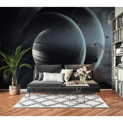 Papel de parede abstract universe planet starry science fiction wallpaper mural,living room home decor