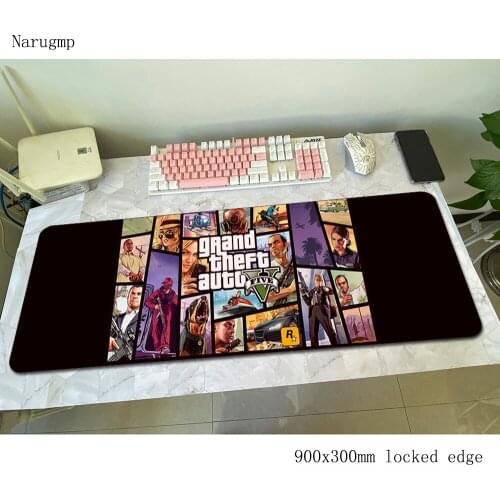 Gta mousepad 80x30cm gaming mouse pad big gamer mat large game computer desk padmouse keyboard best seller play mats
