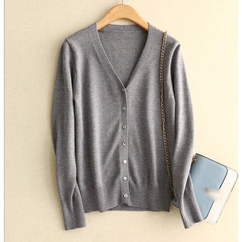 Casual Women Knitted Cardigan Sweater 2021 spring Autumn Women Solid Color V-Neck Long Sleeve Crochet Knit Sweater Coat Girl