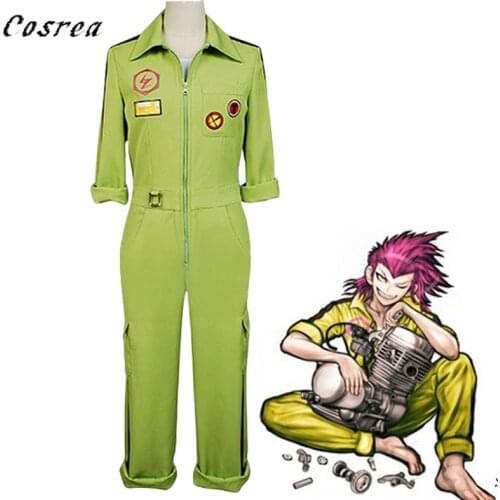 Game DanganRonpa 2 Clothes Super Kazuichi Souda Cosplay Costume Full Set Uniform Kazuichi Jumpsuit For Women Mens Halloween
