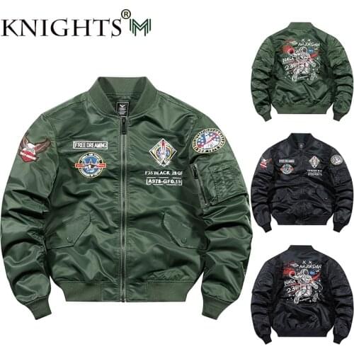 2021 Autumn and Winter New Bomber Jacket Mens Air Force Embroidery Baseball Uniform Loose Thick Trendy Bomber Jacket Men