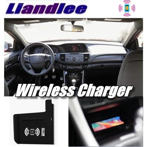 Liandlee Wireless Car Phone Charg er Armrest Storage Compartment Fast qi Charging For HONDA For Accord 9 2012~2019