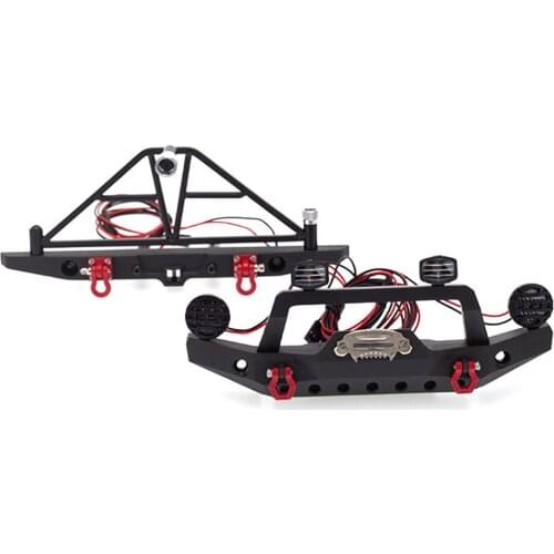 Metal Front And Rear Bumper for 1/10 Axial SCX10 90046 SCX10 III AX103007 Wrangler RC Car Accessories