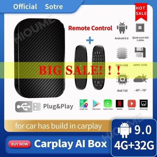 NEW 4+32G Apple Carplay Android System Box GPS for Mercedes Benz Porsche Audi Peugeot SKODA Cadillac Buick Volvo Volkswagen
