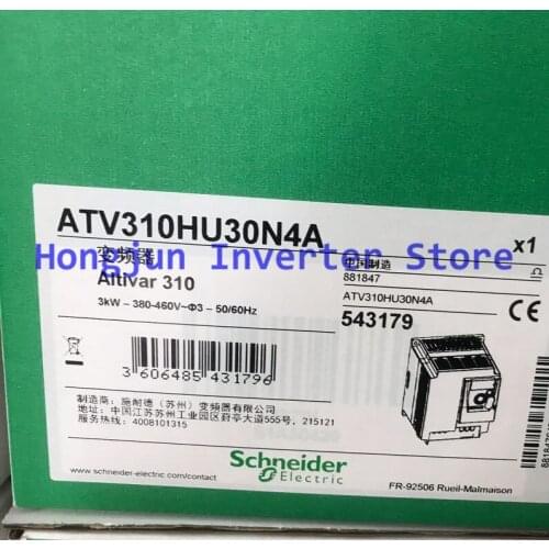 New genuine Schneider ac speed drive inverter 380V 50/60Hz 3Kw inverter ATV310HU30N4A for heavy machine and equipment