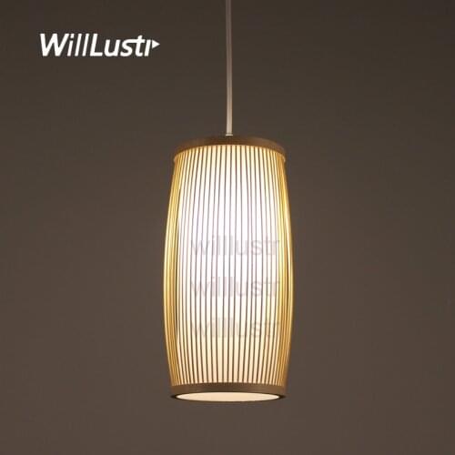 Willlustr bamboo pendant light wood suspension lamp handmade lighting natural hanging lights hotel restaurant cafe bar nordic