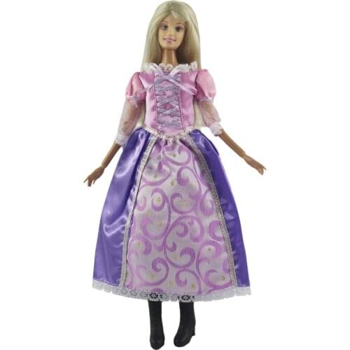 Handmade Fairytale Princess Dress Outfit Suit Sets for Barbie BJD FR SD Doll Clothes Role Play Accessories Toys for Girl