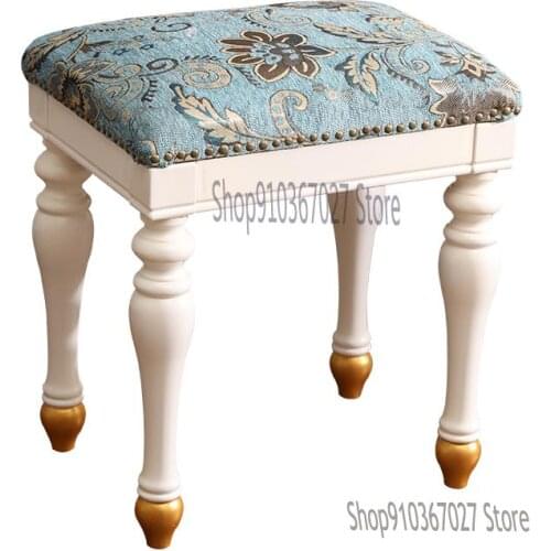 European-style Modern Adult Vibrato Net Red Small Apartment Bedroom Makeup Fabric Simple And Creative Shoe Changing Stool