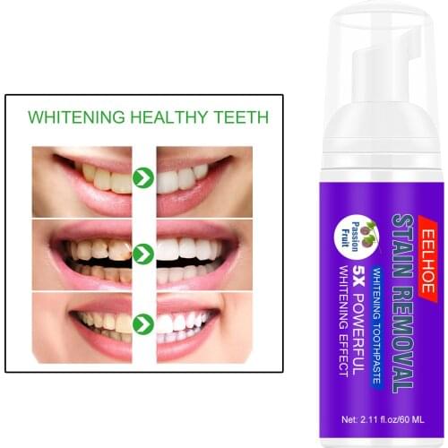 Foam Toothpaste,Deep Cleansing Teeth Whitening Toothpaste Clean Toothpaste for Cleaning Teeth 60ml