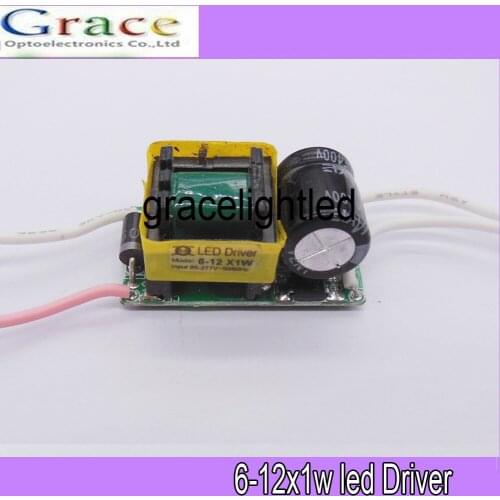 10pcs 6-12X1W led driver 85-265V input for E27 GU10 E14 LED lamp high quality