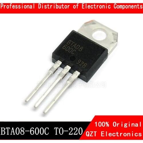 10pcs/lot BTA08-600C 8A 600V BTA08-600 BTA08 TO-220 new original In Stock