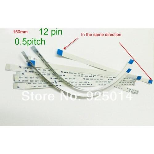 100pcs Same direction AWM 20624 hight quality 100pcs 150mm 12 pin 0.5mm pitch Power Button Ribbon Cable Wiring for DV9000 DV6000