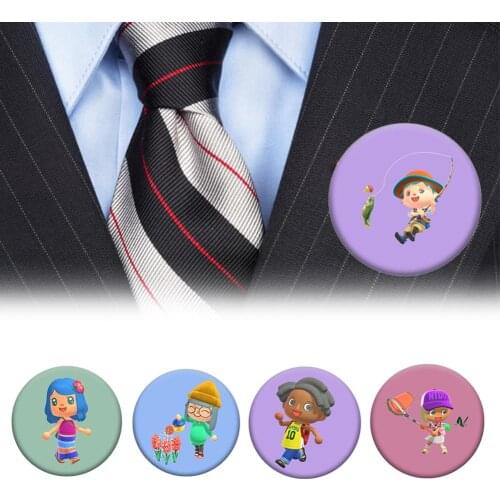 12PCS Cartoon Character Icon Harajuku Plastic Badges Backpack Pins Diy Clothes Sticker Cartoon Anime Brooch Girls Gifts