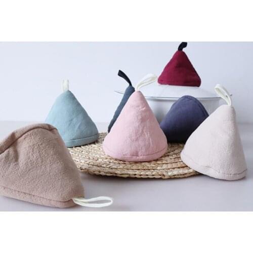 2pcs/pack Simple Solid Color Pan Cap Heat Resistant Pot Lid Handle Cover Pot Holders Kitchen Use