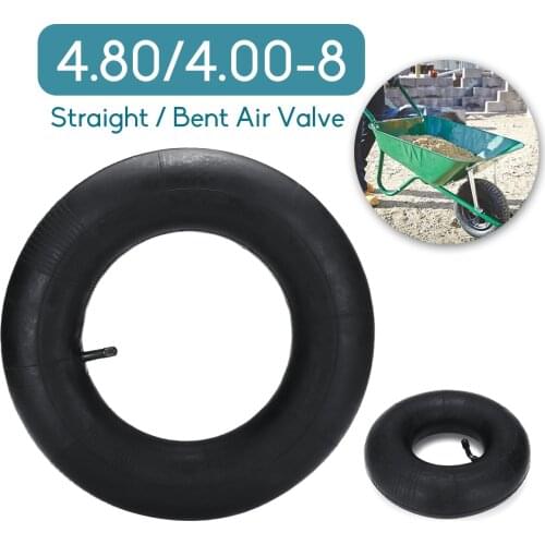 4.80/4.00-8 Trolley Pneumatic Wheel Inner Tube Rubber Bent/Straight Mouth Wheel Inner Tube for 2.50 x 8 inches Trolley Tires