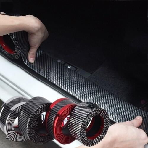 5cm*1M Car Sticker 5D Carbon Fiber Rubber Styling Door Sill Protector Stickers Universal Car Whole Body Protective Accessories