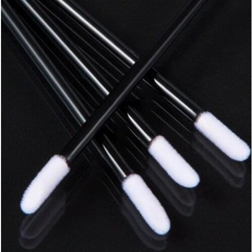 50/100Pcs Striking Disposable Lip Applicator Black 9cm Lipstick Gloss Applicator Brush Makeup Wands